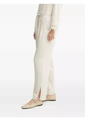 Bruuns Bazaar pleated side-split trousers - White