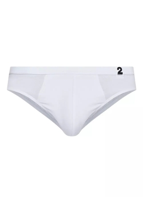DSQUARED2 logo-label briefs - White