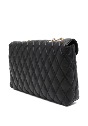 Via Roma 15 quilted logo-detail shoulder bag - Black