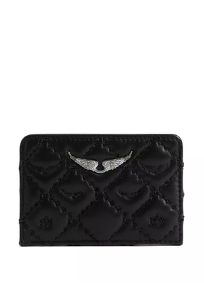 Zadig&Voltaire quilted logo-plaque cardholder - Black