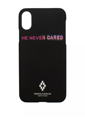 COUNTY OF MILAN He Never Cared iPhone X case - Black