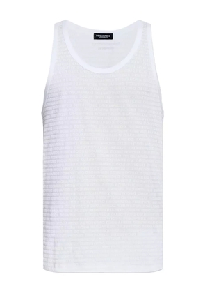 DSQUARED2 logo-print tank top - White
