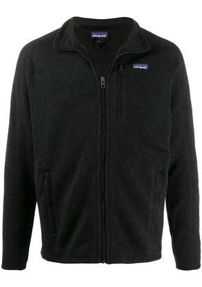 Patagonia contrast logo bomber jacket - Black