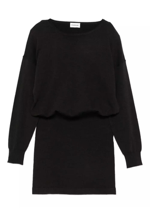 P.A.R.O.S.H. boat-neck mini dress - Brown