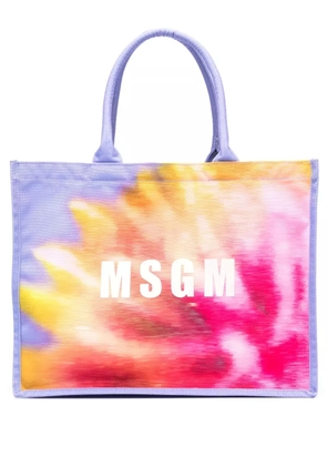 MSGM abstract-print tote bag - Purple