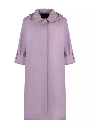 Moorer Isadora drawstring-waist hooded coat - Purple