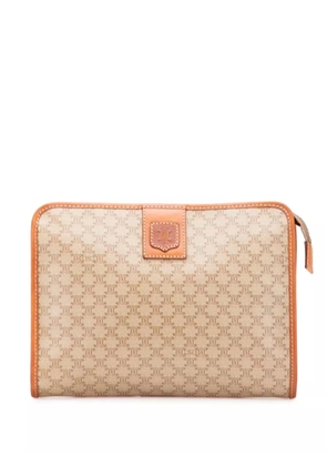 Celine Pre-Owned 2009 Macadam Coated Canvas clutch bag - Brown