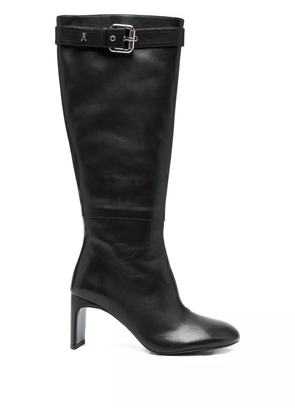 Patrizia Pepe 80mm buckle-strap leather boots - Black