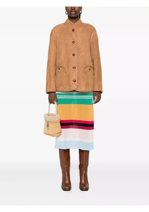 Blazé Milano button-up suede jacket - Brown