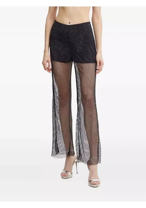 Custommade Petra beaded mesh trousers - Black