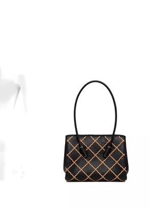 Themoirè diamond-pattern tote bag - Black