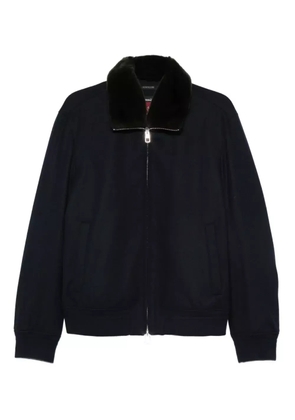 Montecore contrasting-collar zip-up jacket - Blue