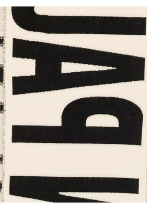 Jean Paul Gaultier logo-detail wool scarf - Neutrals