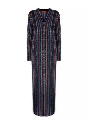 Missoni striped-pattern sequin-embellishment cardigan - Blue