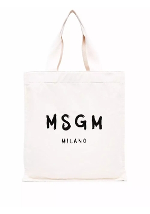 MSGM logo-print tote bag - Neutrals