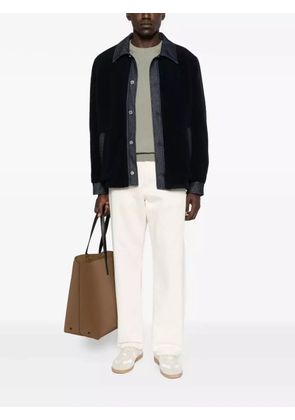 A.P.C. Will fleece denim-panel jacket - Blue