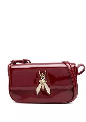 Patrizia Pepe Essential patent leather shoulder bag - Red