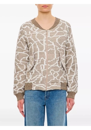 VITELLI patterned zip-front cardigan - Neutrals