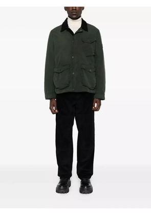 Barbour corduroy-collar flap-pocket jacket - Green