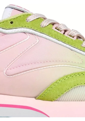 Hoff ombre panelled low-top sneakers - Green