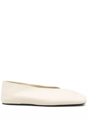 Jil Sander Pre-Owned leather ballerina shoes - Neutrals