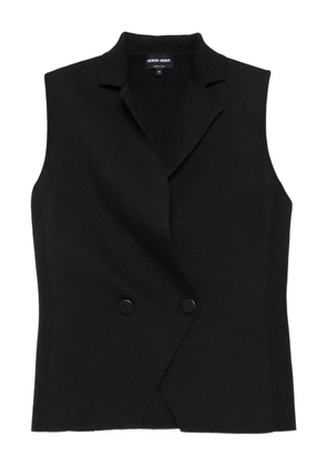 Giorgio Armani double-breasted sleeveless waistcoat - Black