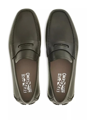 Ferragamo penny-slot leather loafers - Brown