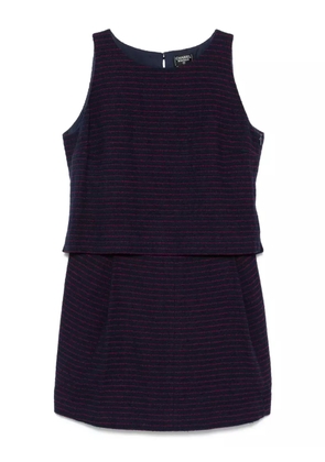 CHANEL Pre-Owned striped sleeveless dress - Blue