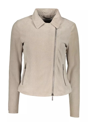 Moorer leather jacket - Neutrals