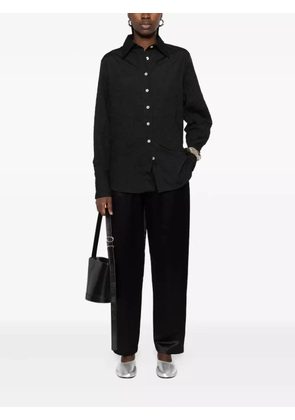 Giorgio Armani elastic-waist silk trousers - Black