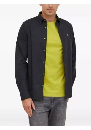 Gant logo-embroidered button-down shirt - Black
