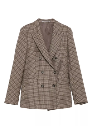 Tagliatore houndstooth double-breasted jacket - Brown