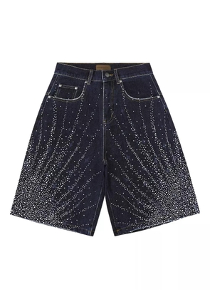 BIRTH OF ROYAL CHILD 20K Starlight star-embellished denim shorts - Blue