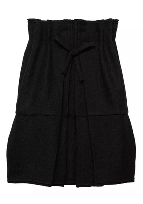 Prada bow-detailed pleated dress - Black