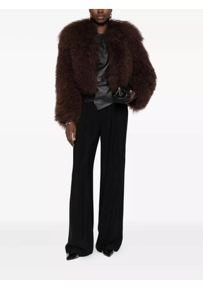 Salvatore Santoro sheepskin curly-pile jacket - Brown