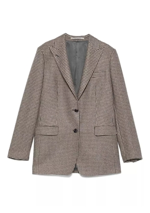 Tagliatore houndstooth-check single-breasted blazer - Neutrals