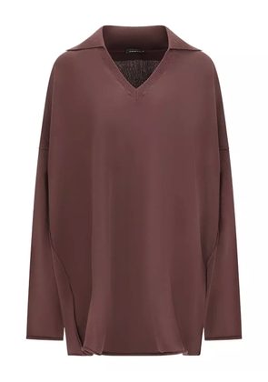 Canessa V-neck long-sleeve T-shirt - Brown
