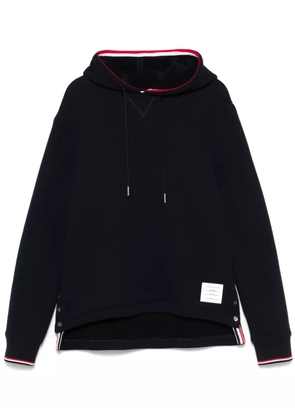 Thom Browne Loopback Oversized RWB-stripe cotton hoodie - Blue
