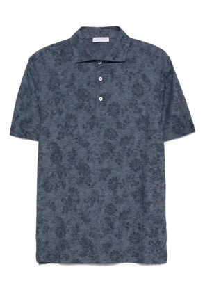 Gran Sasso floral-pattern polo shirt - Blue
