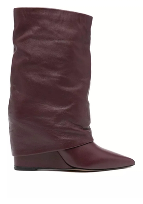 The Seller 90mm slouchy calf-leather boots - Red