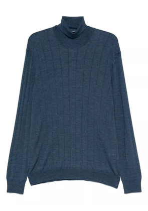Gran Sasso ribbed turtleneck top - Blue