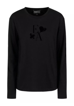 Emporio Armani logo-appliqué T-shirt - Black