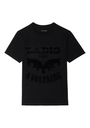 Zadig&Voltaire Edwin bat-embellished logo T-shirt - Black