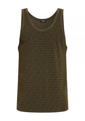 DSQUARED2 logo-print tank top - Green