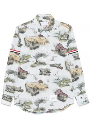 Thom Browne graphic-print shirt - Blue