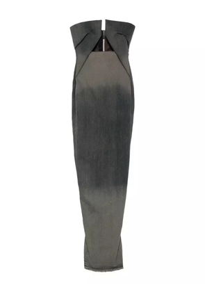 Rick Owens cut-out strapless dress - Grey