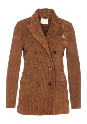 Circolo 1901 corduroy double-breasted blazer - Brown