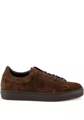 CALCE suede lace-up sneakers - Brown