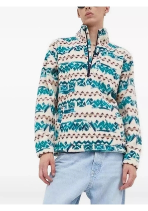 Billabong geometric-pattern fleece sweater - White