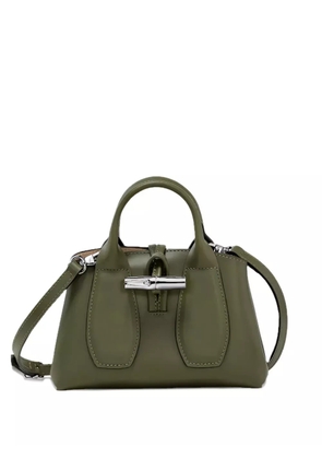 Longchamp top-handle leather shoulder bag - Green